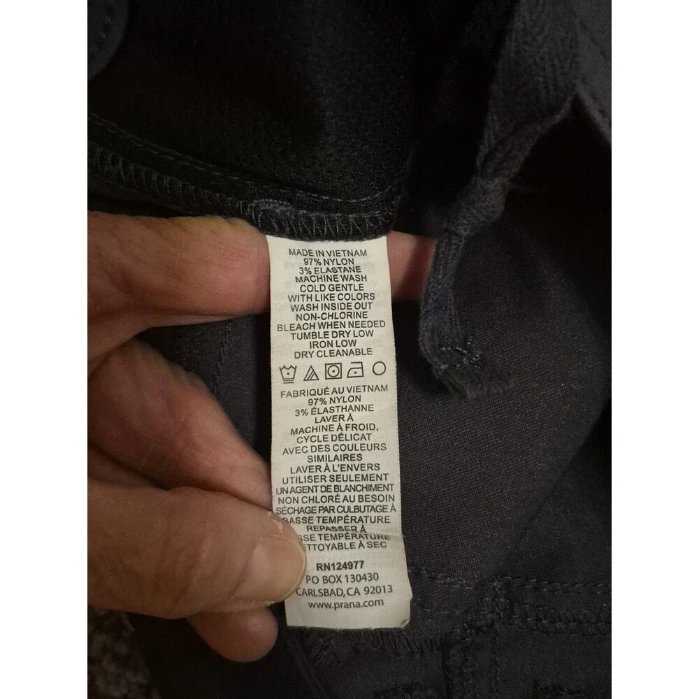 PrAna Pants Womens 4 Halle Gray Hiker Zip Stretch Nylon Straight Leg Zip Pockets